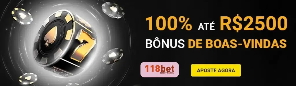 Bônus de boas-vindas 100% até R$2500 no 118BET