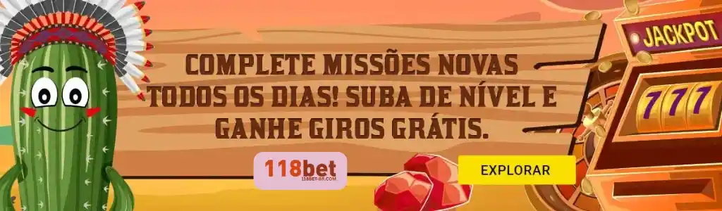 Completo de missões diárias no 118BET cassino