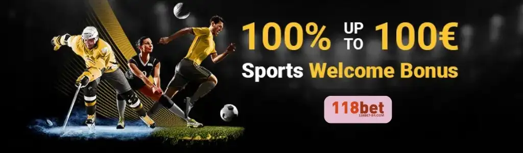 Bônus de boas-vindas 100% até R$100 no 118BET cassino